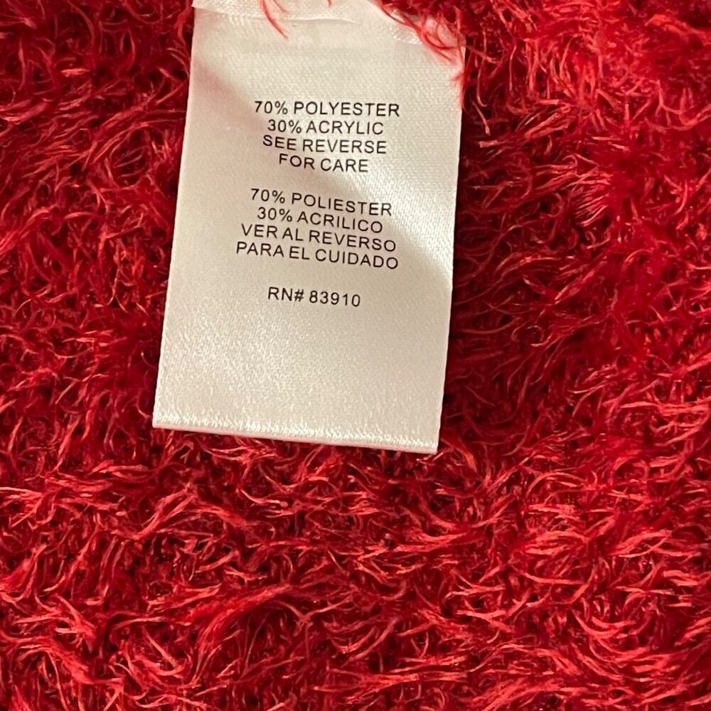 NWOT RBX Women's Longline Fuzzy Cardigan Size Xsmall Red - Picture 6 of 10
